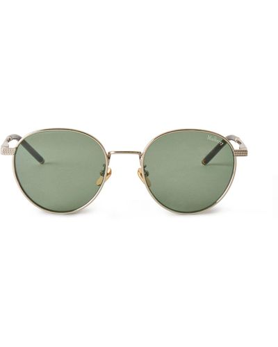 Mulberry Stevie Sunglasses In Soft Gold And Green Brass