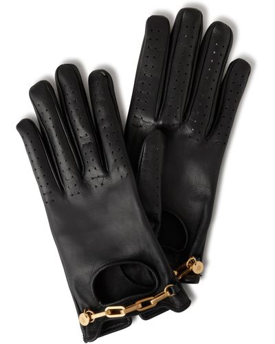 Mulberry Chain Driving Gloves - Black