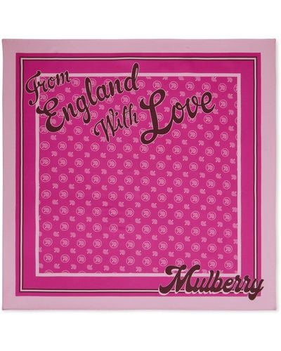 Mulberry From England With Love Square - Pink