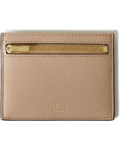 Mulberry Zipped Credit Card Slip - Natural