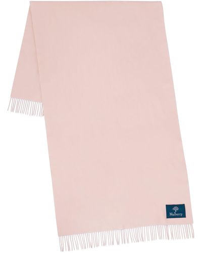 Mulberry Solid Merino Wool Scarf - Pink