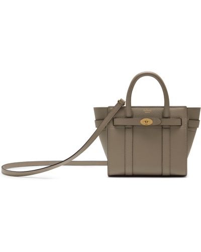 Mulberry Micro Zipped Bayswater Bag - Grey