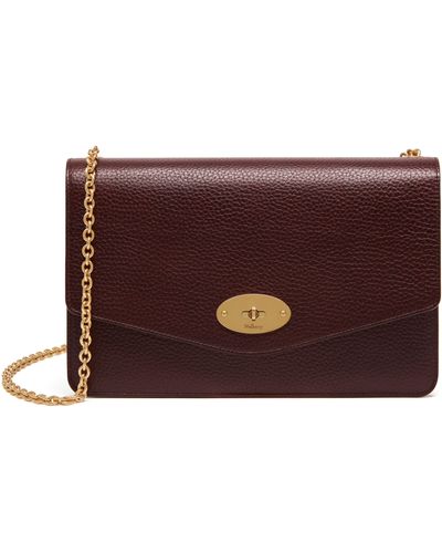 Mulberry Small Darley In Burgundy Quilted Smooth Calf - Multicolour