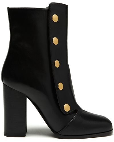 Mulberry Marylebone Bootie In Black Smooth Calf