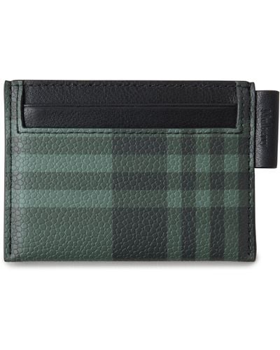 Mulberry Credit Card Slip In Green Printed Eco Scotchgrain And Flat Calf