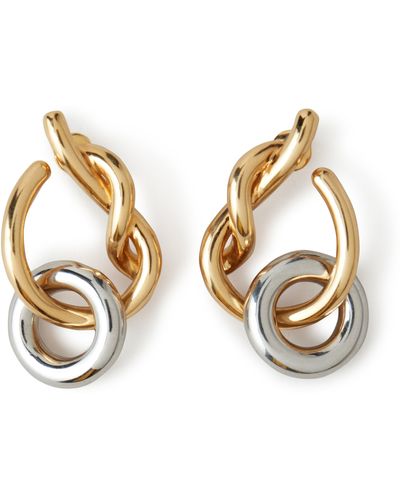 Mulberry Twist Knot Earrings - Metallic