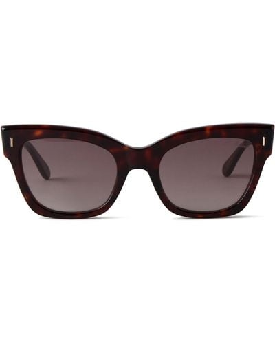 Mulberry Kate Sunglasses In Dark Havana Bio-acetate - Brown
