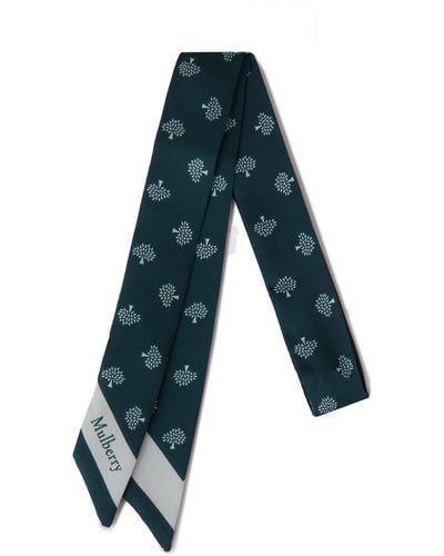 Mulberry Small Skinny Scarf - Blue