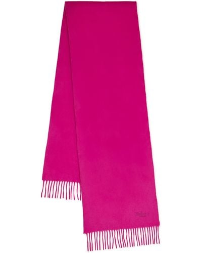 Mulberry Small Solid Merino Wool Scarf - Pink