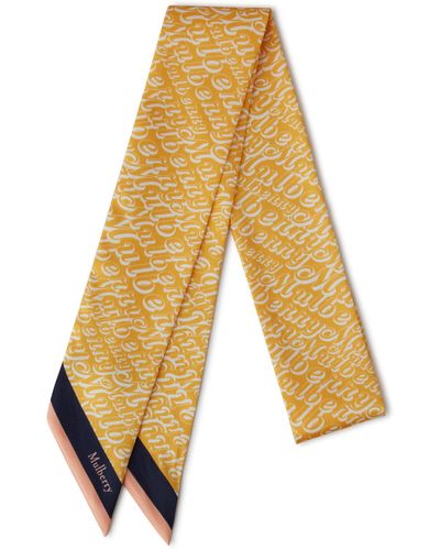 Mulberry Skinny Scarf - Yellow