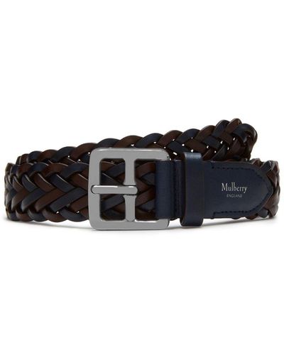 Mulberry 30mm Boho Buckle Braided Belt - Black