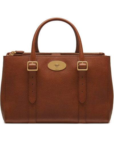 Mulberry Bayswater Double Zip Tote - Brown