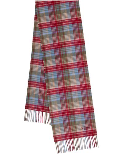 Mulberry Heritage Check Scarf - Red