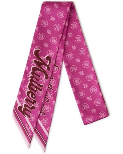 Mulberry Skinny Scarf - Pink