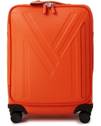 Mulberry Leather 4 Wheel Suitcase Holdalls - Orange