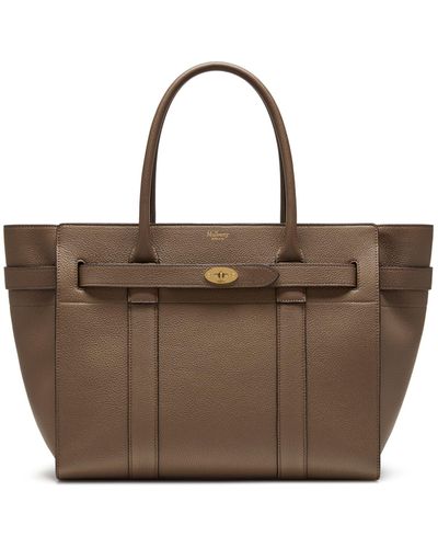 Mulberry Zipped Bayswater In Clay Small Classic Grain - Multicolour