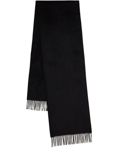 Mulberry Small Solid Merino Wool Scarf - Black
