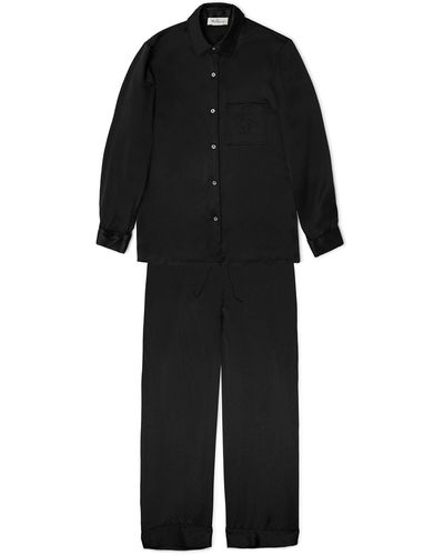 Mulberry Silk Pajama Set - Black