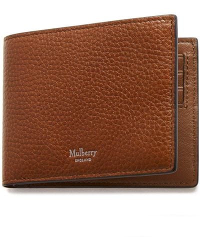 Mulberry 8 Card Wallet In Oak Small Classic Grain - Brown