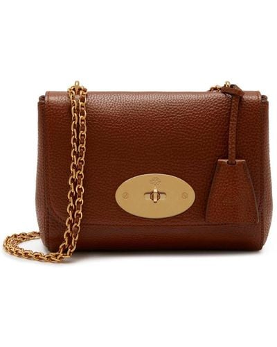 Mulberry Lily Grained-leather Shoulder Bag - Brown