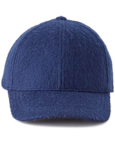 Mulberry Wool Baseball Cap - Blue