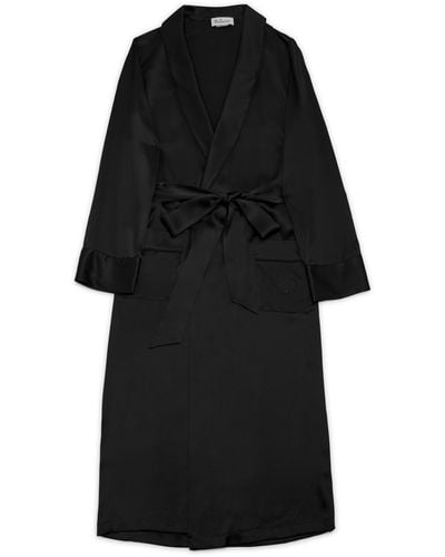 Mulberry Silk Dressing Gown - Black