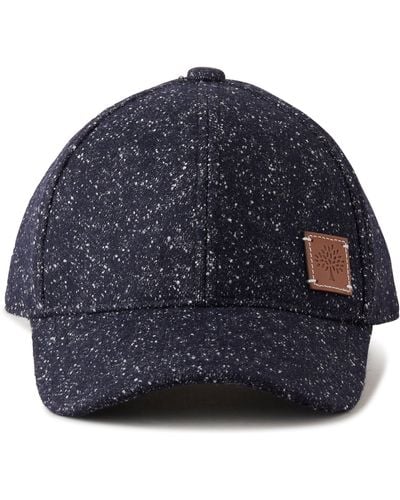 Mulberry Wool Fleck Baseball Cap - Blue