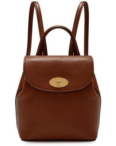 Mulberry Mini Bayswater Backpack In Oak Natural Grain Leather - Brown