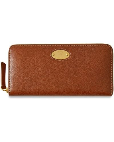 Mulberry Plaque 8 Credit Card Zip Purse - Brown