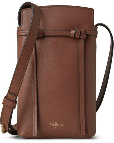 Mulberry Clovelly Phone Pouch - Brown