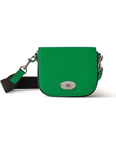 Mulberry Small Darley Satchel In Lawn Green Small Classic Grain