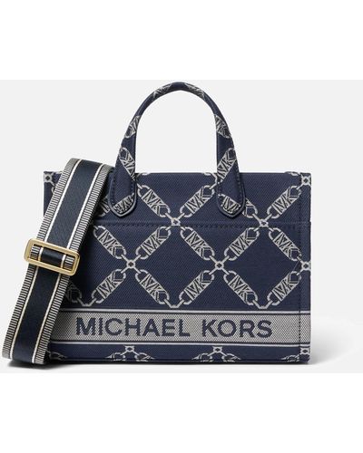 MICHAEL Michael Kors Gigi Large Cotton-blend Tote Bag - Blue