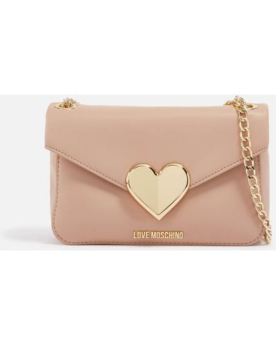 Love Moschino Gracious Faux Leather Crossbody Bag - Pink