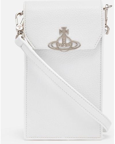 Vivienne Westwood Re-vegan Pebble-grained Faux Leather Phone Bag - White