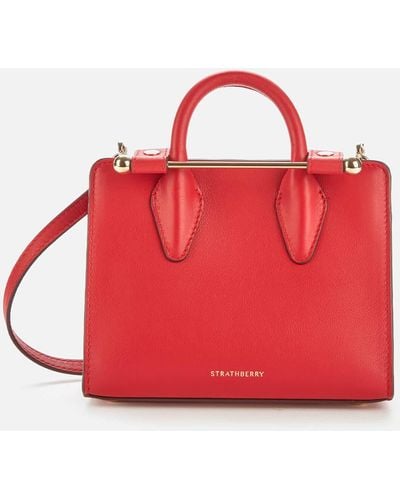 Strathberry Nano Tote Bag - Red