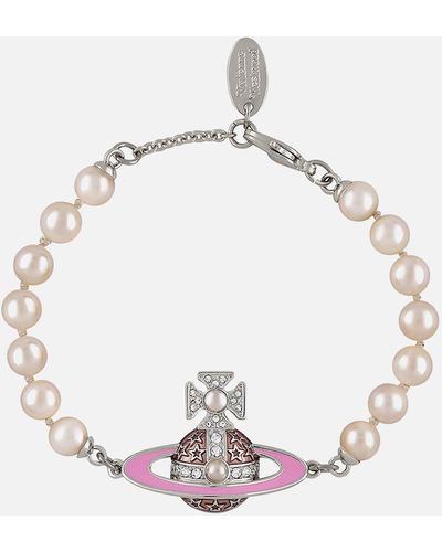Vivienne Westwood Roxanne Faux Pearl Bracelet - Metallic