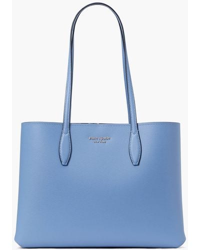 Kate Spade All Day Patio Leather Large Tote Bag - Blue
