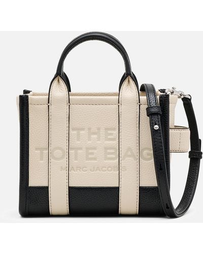 Marc Jacobs Colourblock Leather The Crossbody Tote - White