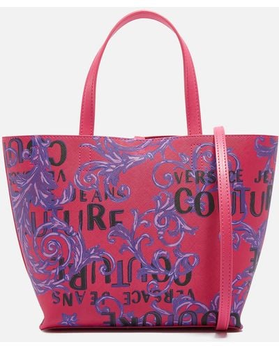 Versace Reversible Faux Leather Mini Tote Bag - Pink