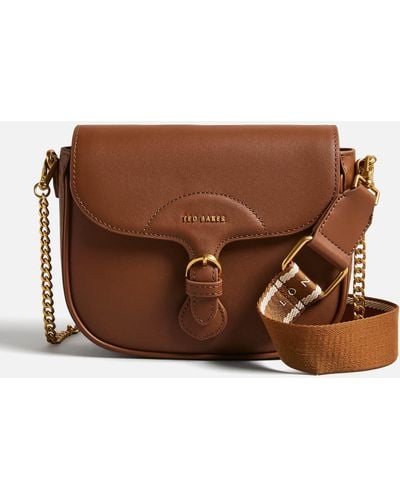 Ted Baker Esia Leather Crossbody Bag - Brown