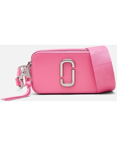 Marc Jacobs The Solid Snapshot Cross-grain Leather Bag - Pink
