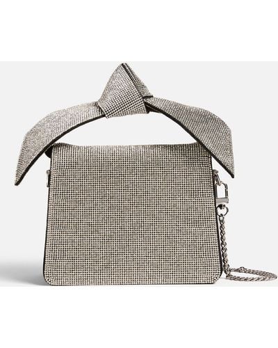 Ted Baker Nialisa Crystal-embellished Satin Crossbody Bag - Gray