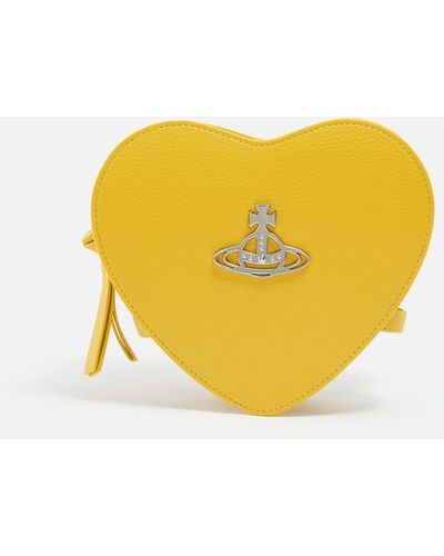 Vivienne Westwood Louise Heart Faux Leather Crossbody Bag - Yellow