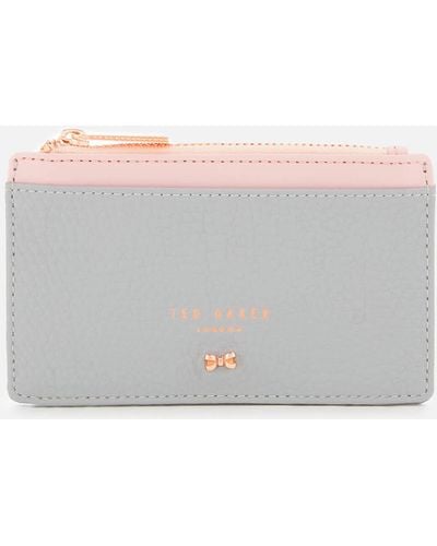 Ted Baker Lori Textured Zipped Credit Card Holder - Multicolour