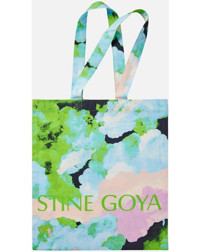 Stine Goya Rita Logo-print Canvas Tote Bag - Green