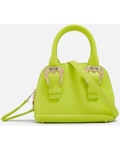Versace Small Leather Cross Body Bag - Yellow