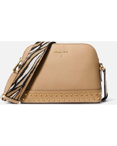 MICHAEL Michael Kors Jet Set Charm Leather Crossbody Bag - Natural