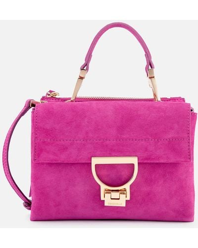 Coccinelle Arlettis Suede Cross Body Bag - Pink
