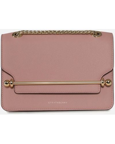 Strathberry East/west Mini Leather Bag - Pink