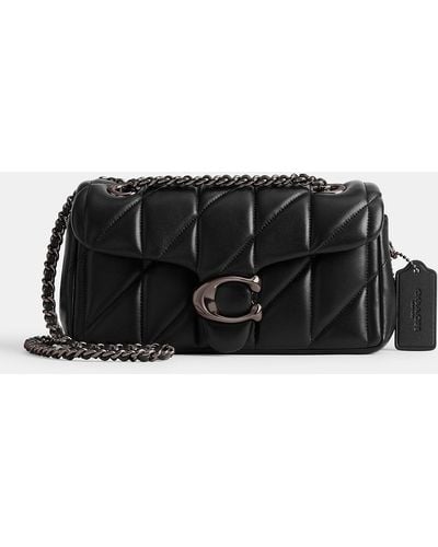 COACH Quilted Leather Tabby Shoulder Bag 20 - Black